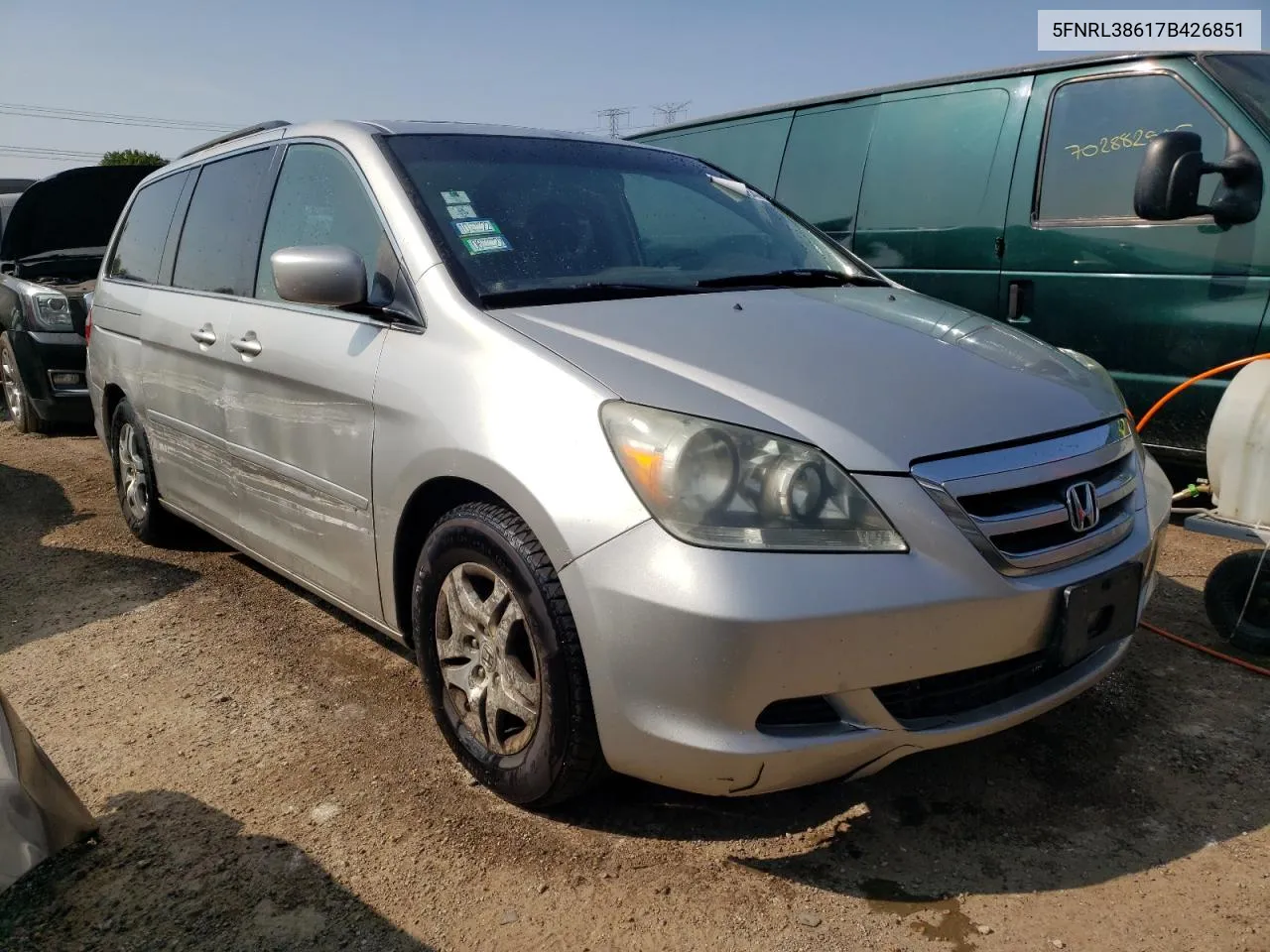 2007 Honda Odyssey Exl VIN: 5FNRL38617B426851 Lot: 70707684