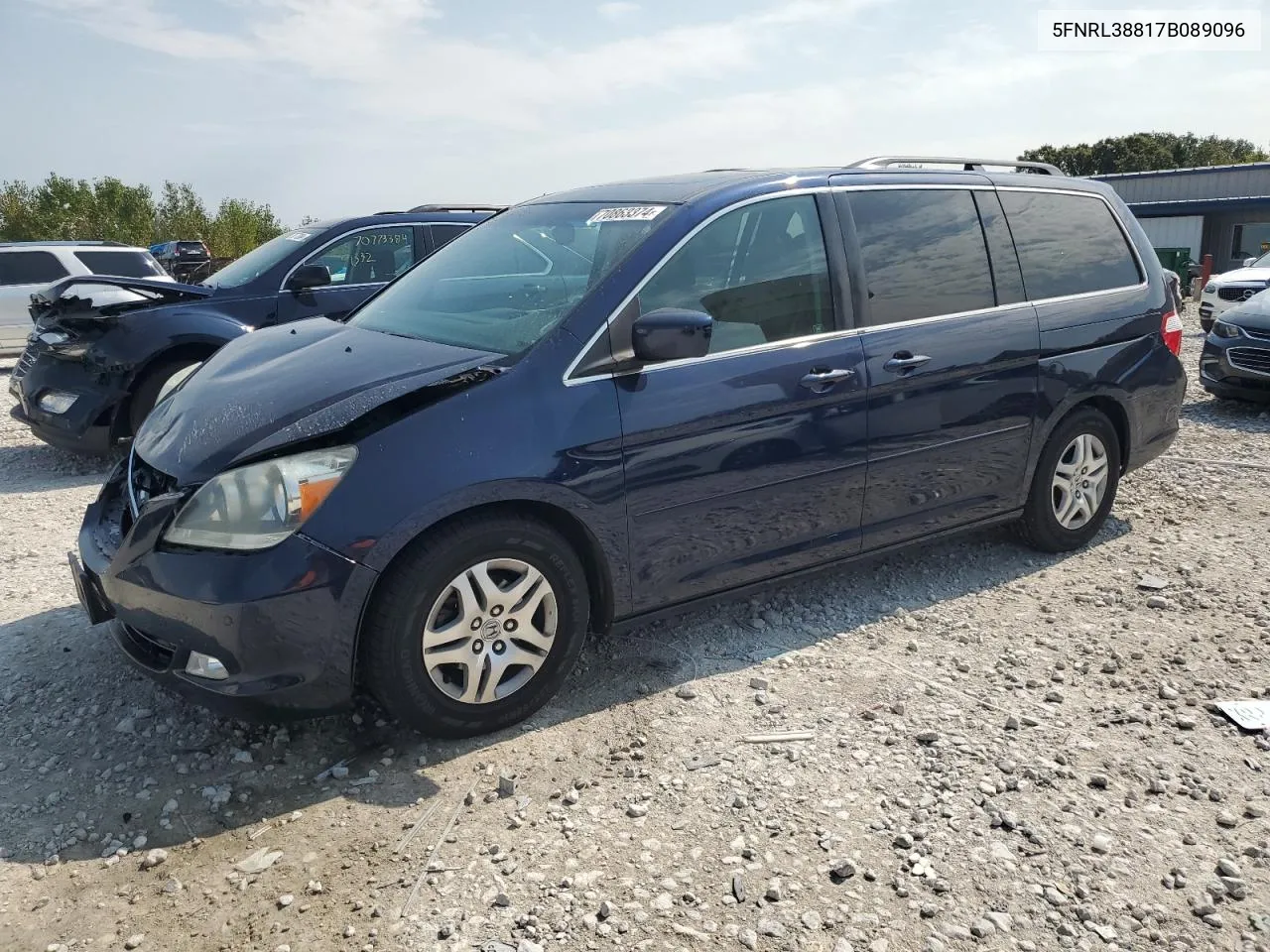 2007 Honda Odyssey Touring VIN: 5FNRL38817B089096 Lot: 70863374