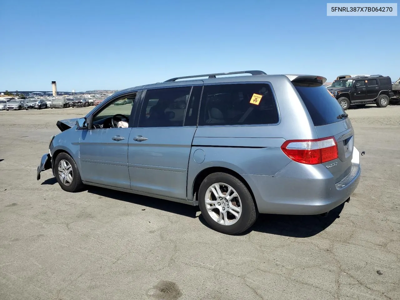 2007 Honda Odyssey Exl VIN: 5FNRL387X7B064270 Lot: 71057584