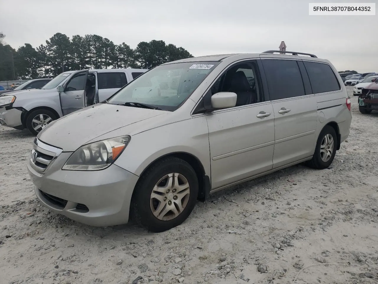 2007 Honda Odyssey Exl VIN: 5FNRL38707B044352 Lot: 71090754