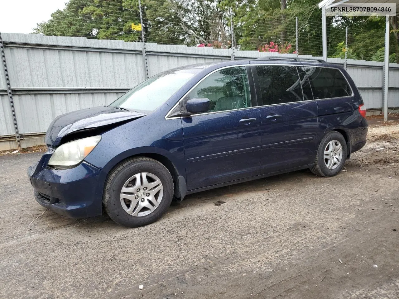 2007 Honda Odyssey Exl VIN: 5FNRL38707B094846 Lot: 71215354