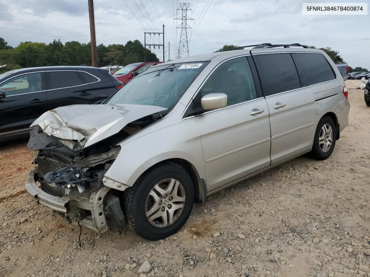 5FNRL38467B400874 2007 Honda Odyssey Ex