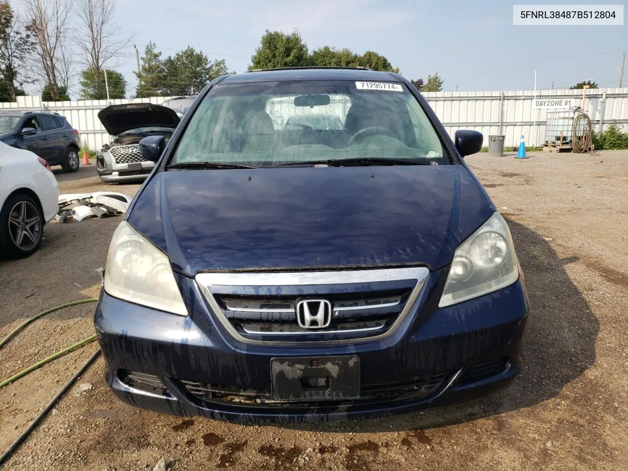 2007 Honda Odyssey Ex VIN: 5FNRL38487B512804 Lot: 71295774