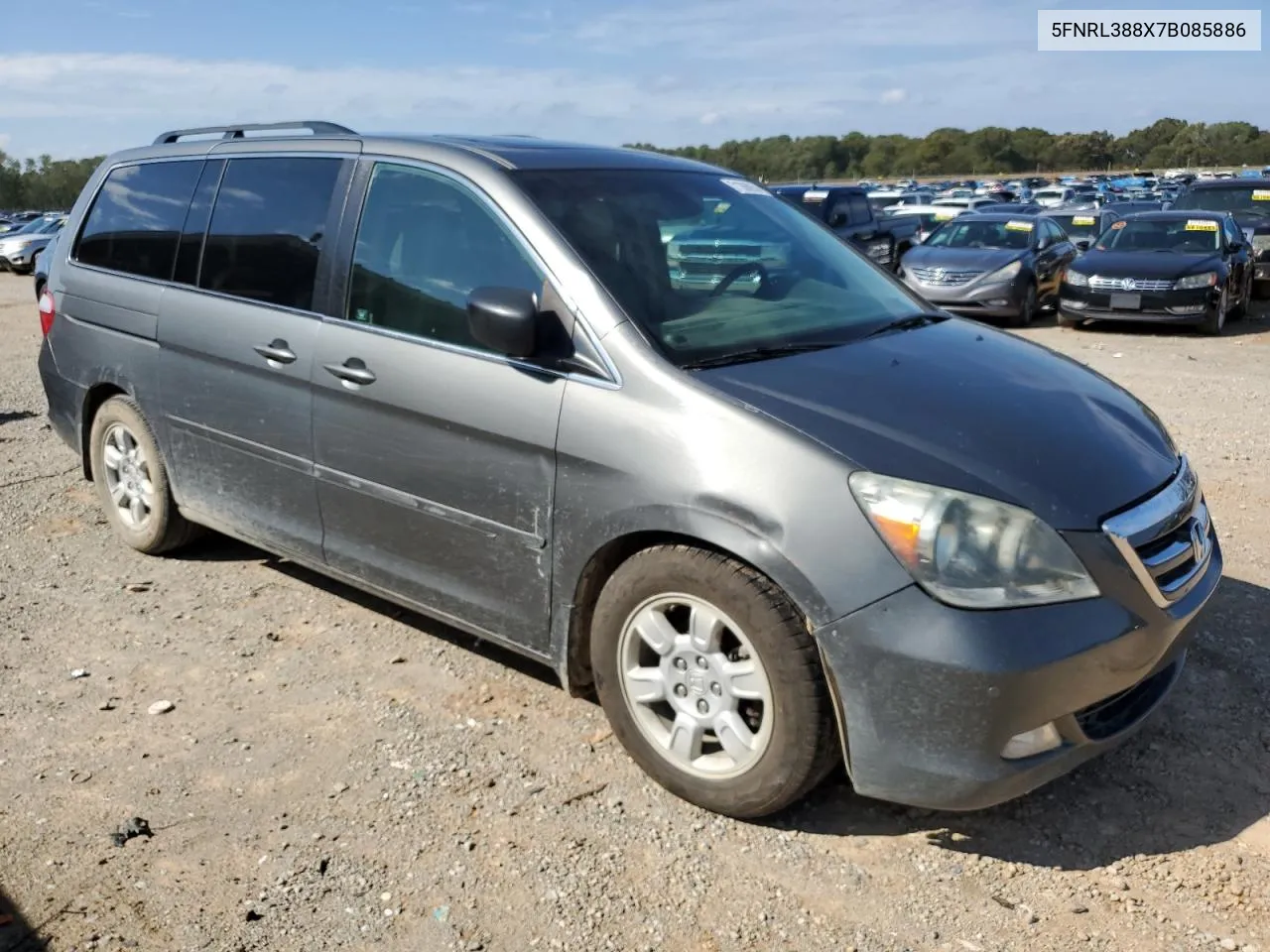 2007 Honda Odyssey Touring VIN: 5FNRL388X7B085886 Lot: 71366854