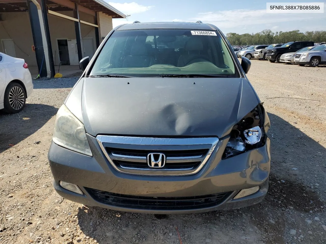 2007 Honda Odyssey Touring VIN: 5FNRL388X7B085886 Lot: 71366854