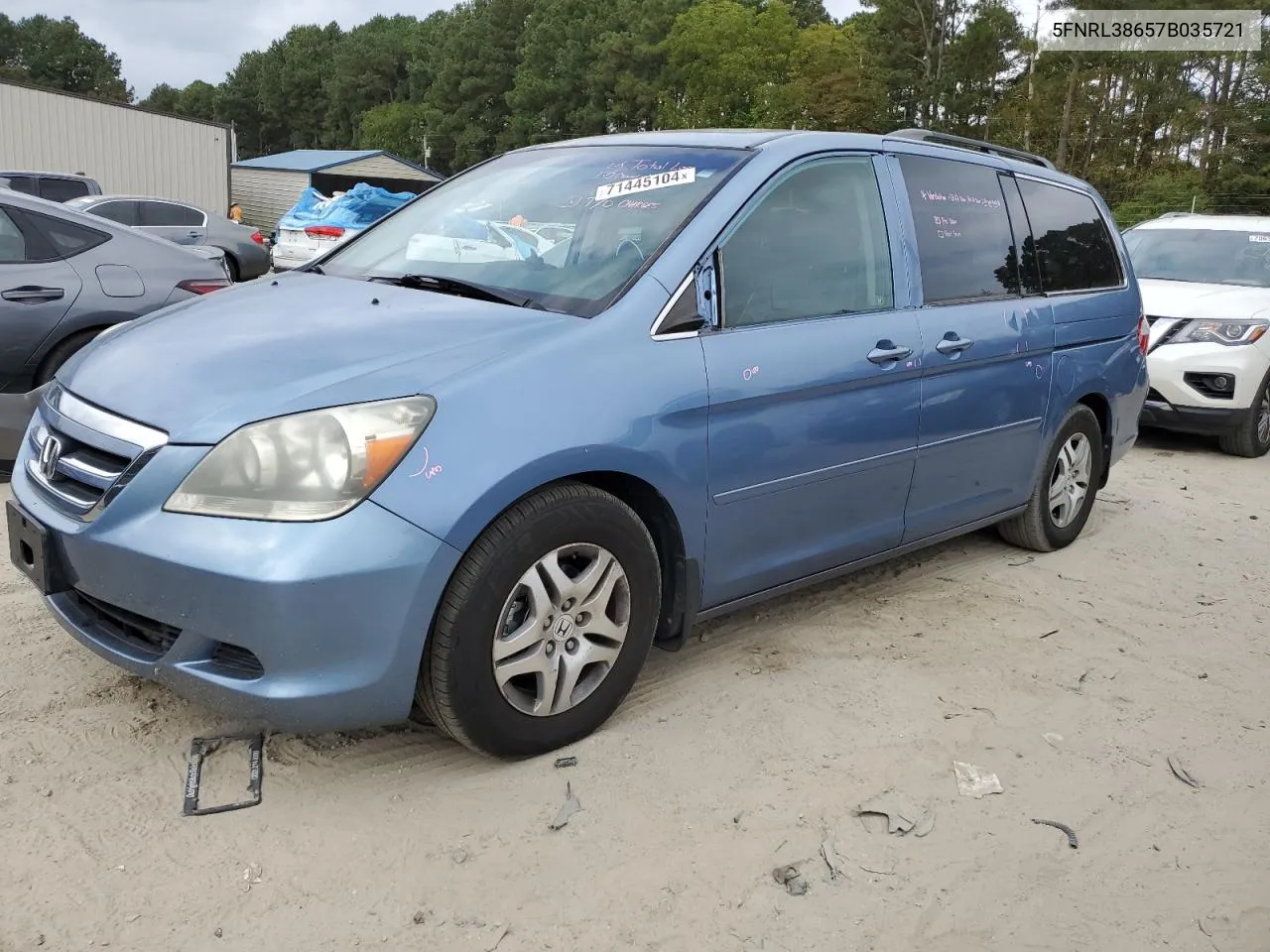 5FNRL38657B035721 2007 Honda Odyssey Exl