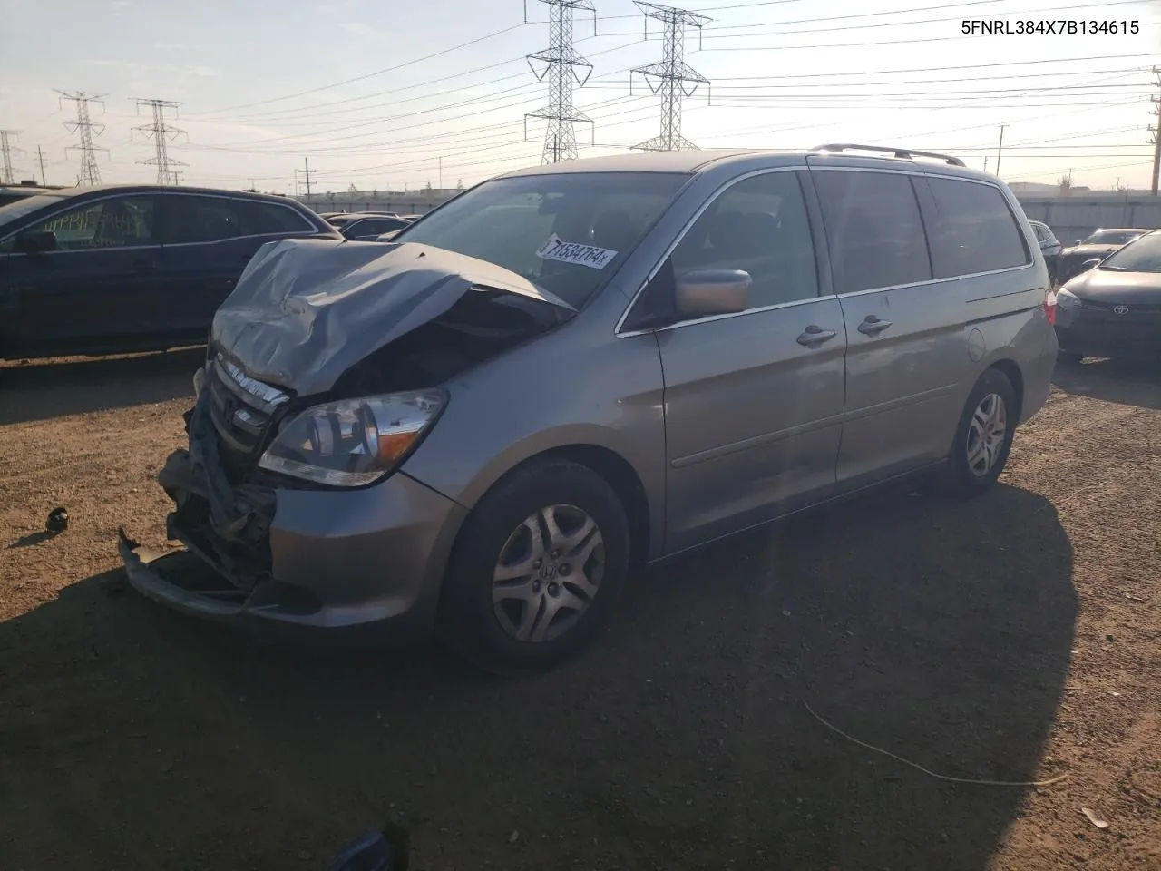 5FNRL384X7B134615 2007 Honda Odyssey Ex