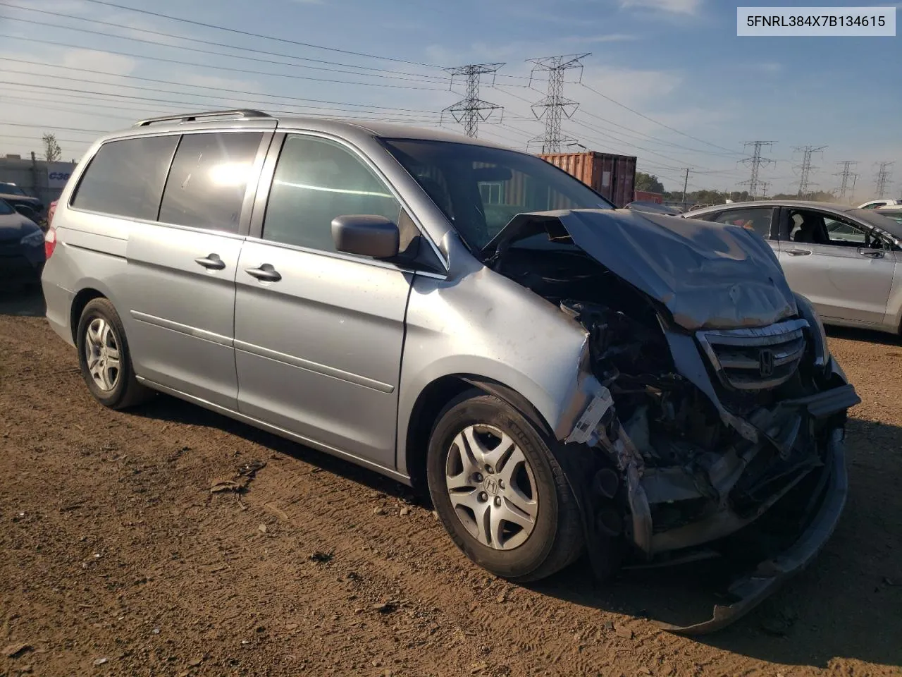 5FNRL384X7B134615 2007 Honda Odyssey Ex