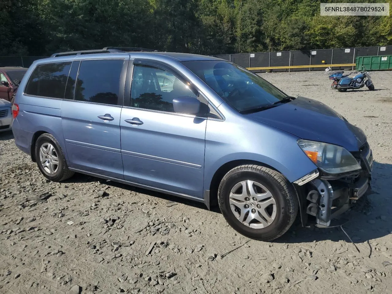 2007 Honda Odyssey Ex VIN: 5FNRL38487B029524 Lot: 71574454