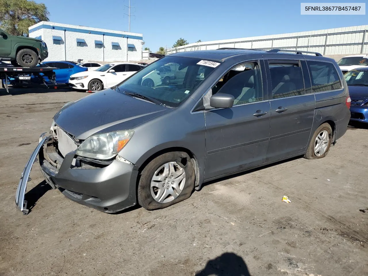 2007 Honda Odyssey Exl VIN: 5FNRL38677B457487 Lot: 71601594