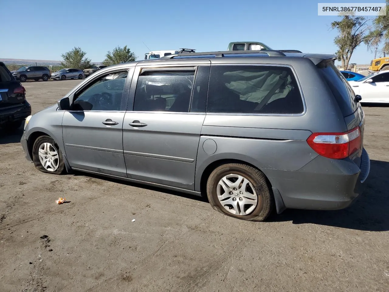 2007 Honda Odyssey Exl VIN: 5FNRL38677B457487 Lot: 71601594