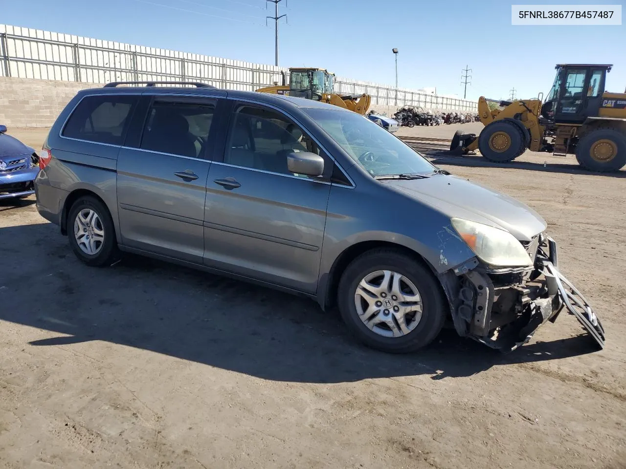 2007 Honda Odyssey Exl VIN: 5FNRL38677B457487 Lot: 71601594