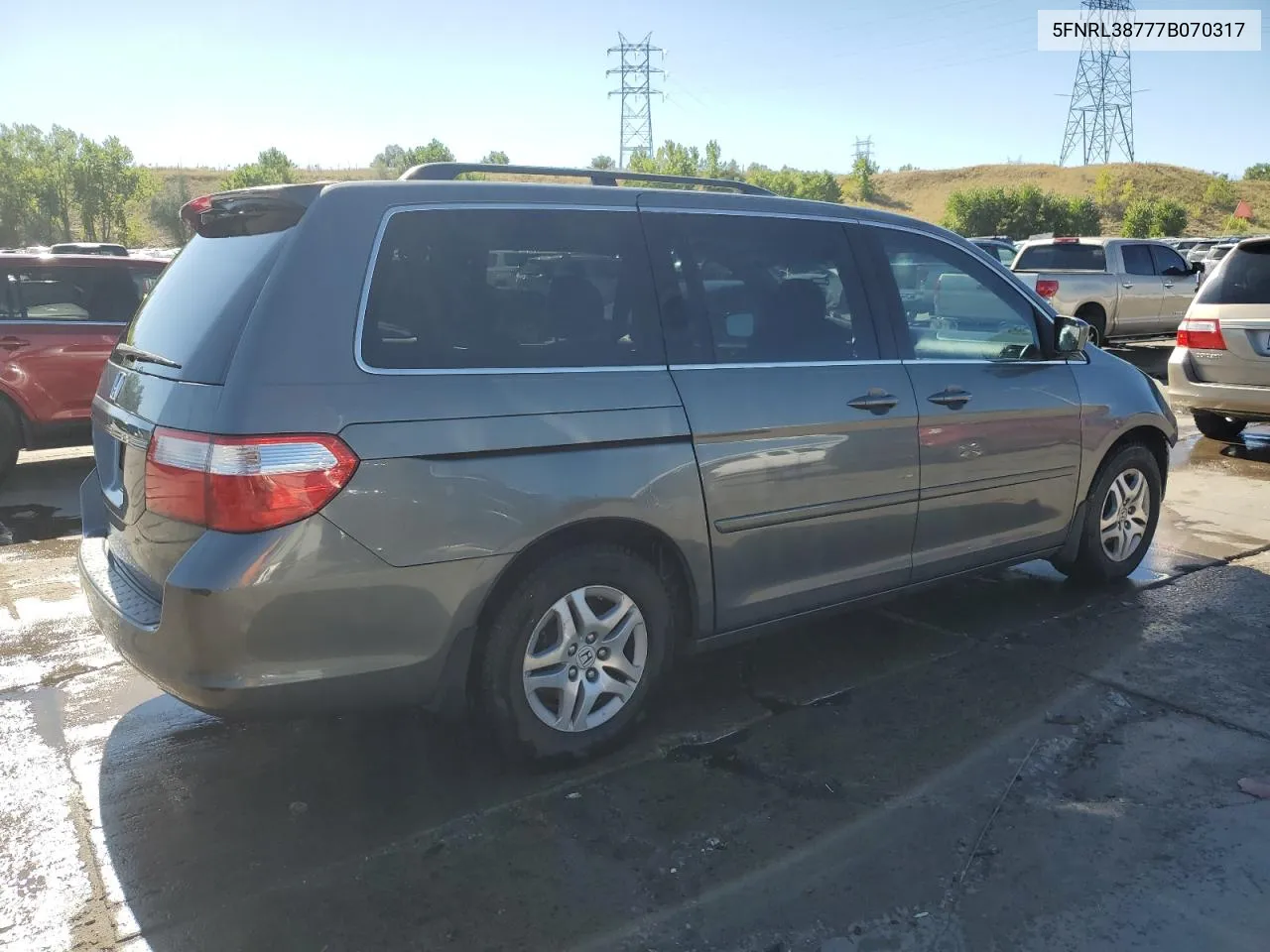 2007 Honda Odyssey Exl VIN: 5FNRL38777B070317 Lot: 71619474