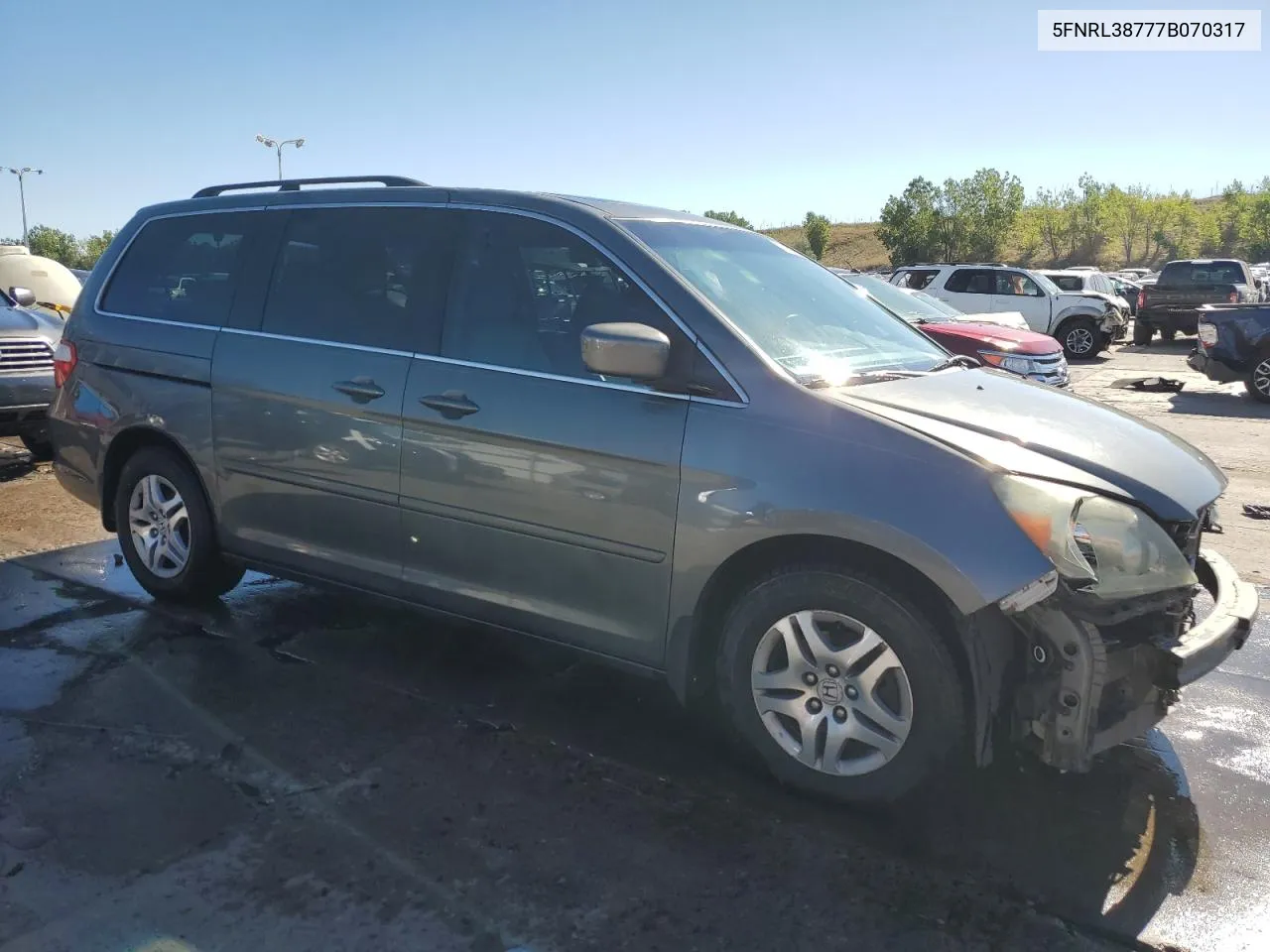 2007 Honda Odyssey Exl VIN: 5FNRL38777B070317 Lot: 71619474