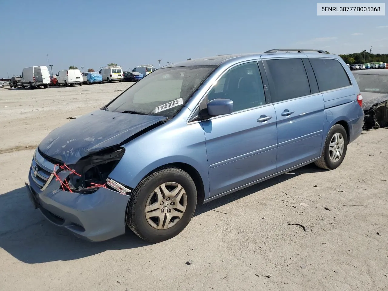 2007 Honda Odyssey Exl VIN: 5FNRL38777B005368 Lot: 71656664