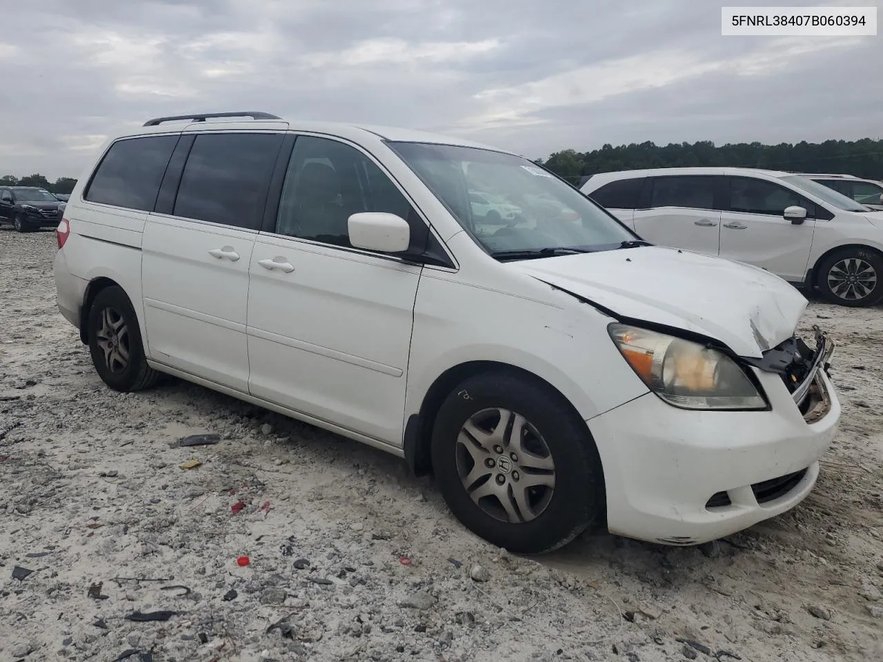 2007 Honda Odyssey Ex VIN: 5FNRL38407B060394 Lot: 71883394