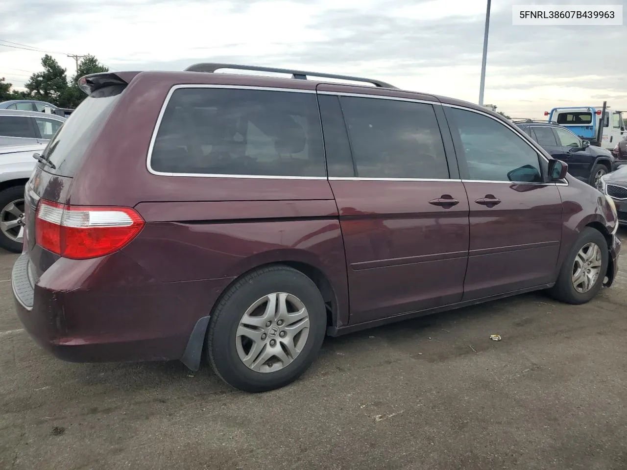 2007 Honda Odyssey Exl VIN: 5FNRL38607B439963 Lot: 71918414