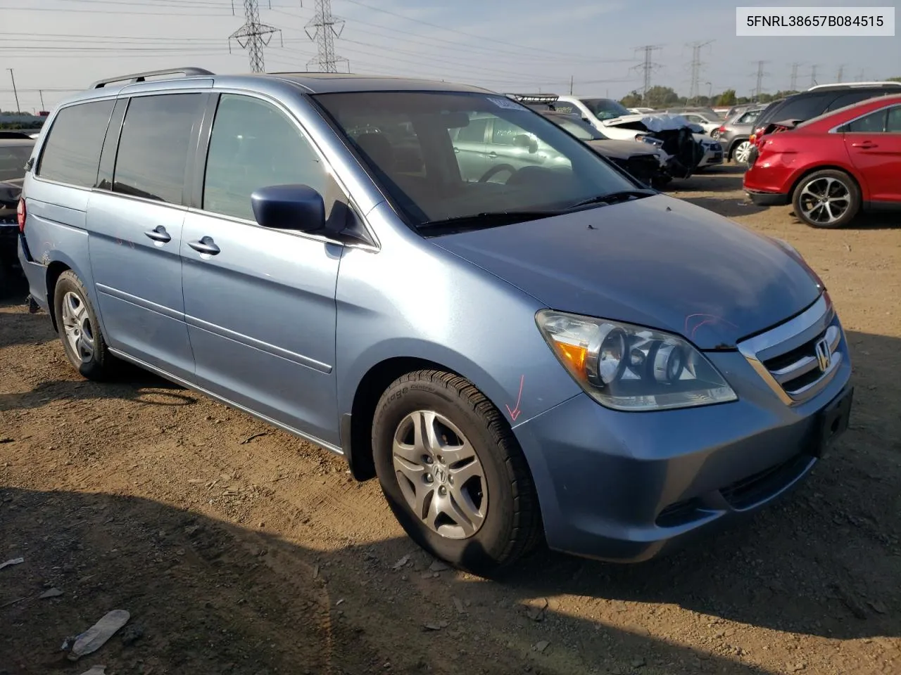 2007 Honda Odyssey Exl VIN: 5FNRL38657B084515 Lot: 72240194