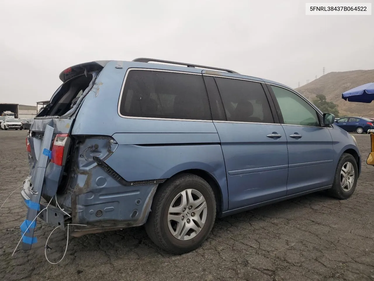 2007 Honda Odyssey Ex VIN: 5FNRL38437B064522 Lot: 72293254