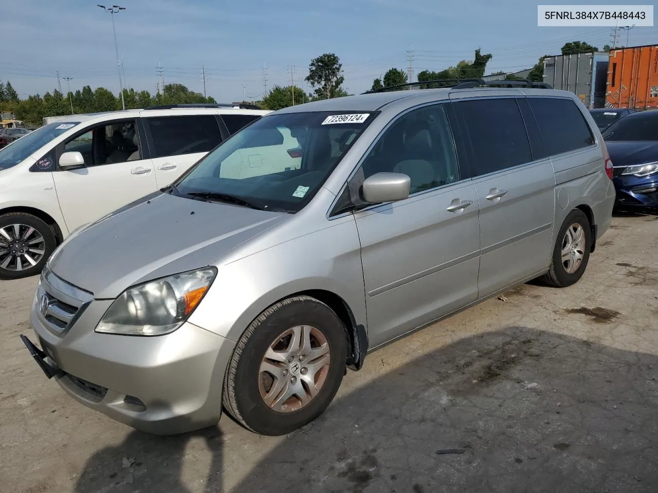 2007 Honda Odyssey Ex VIN: 5FNRL384X7B448443 Lot: 72396124