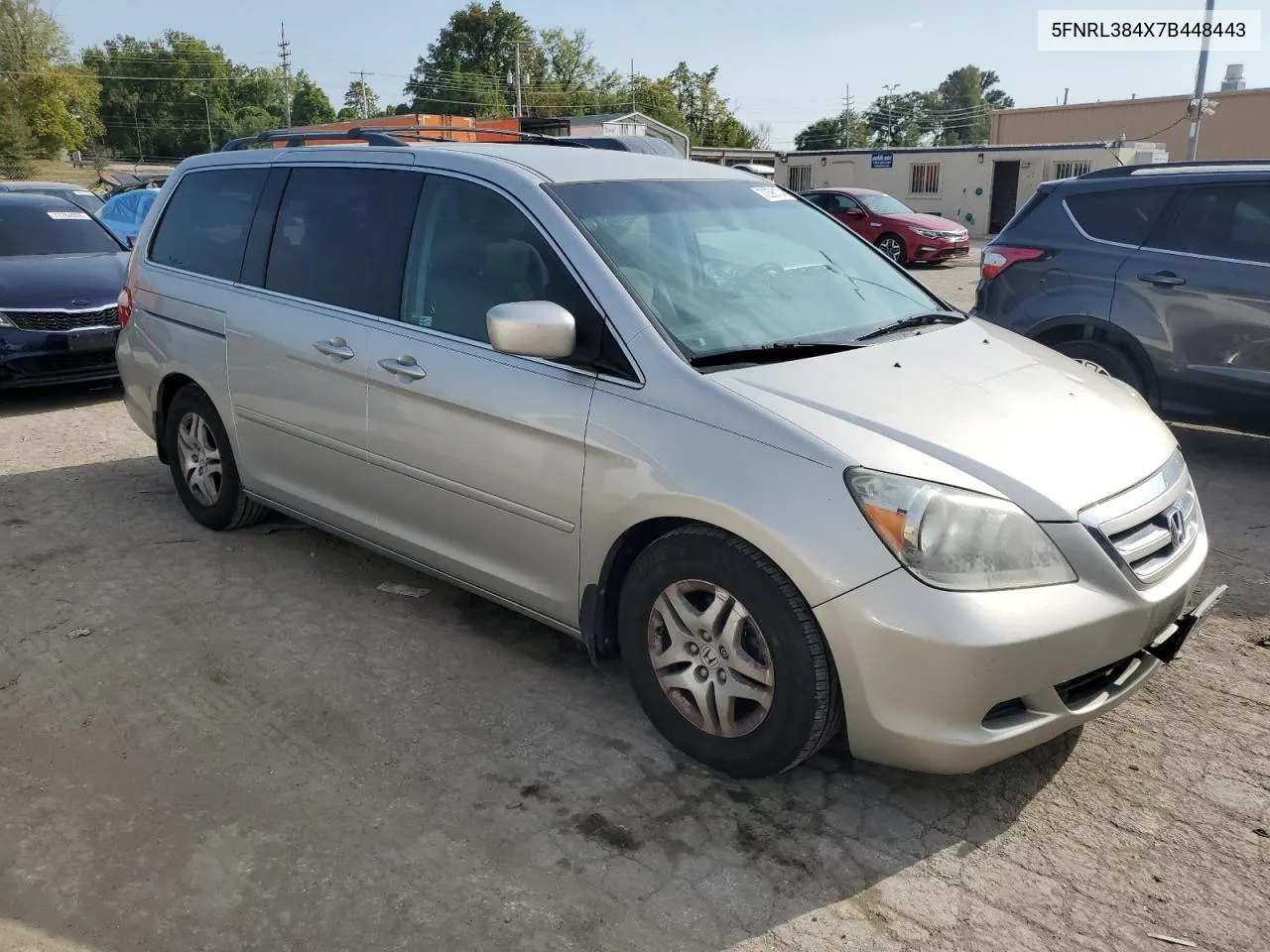 2007 Honda Odyssey Ex VIN: 5FNRL384X7B448443 Lot: 72396124