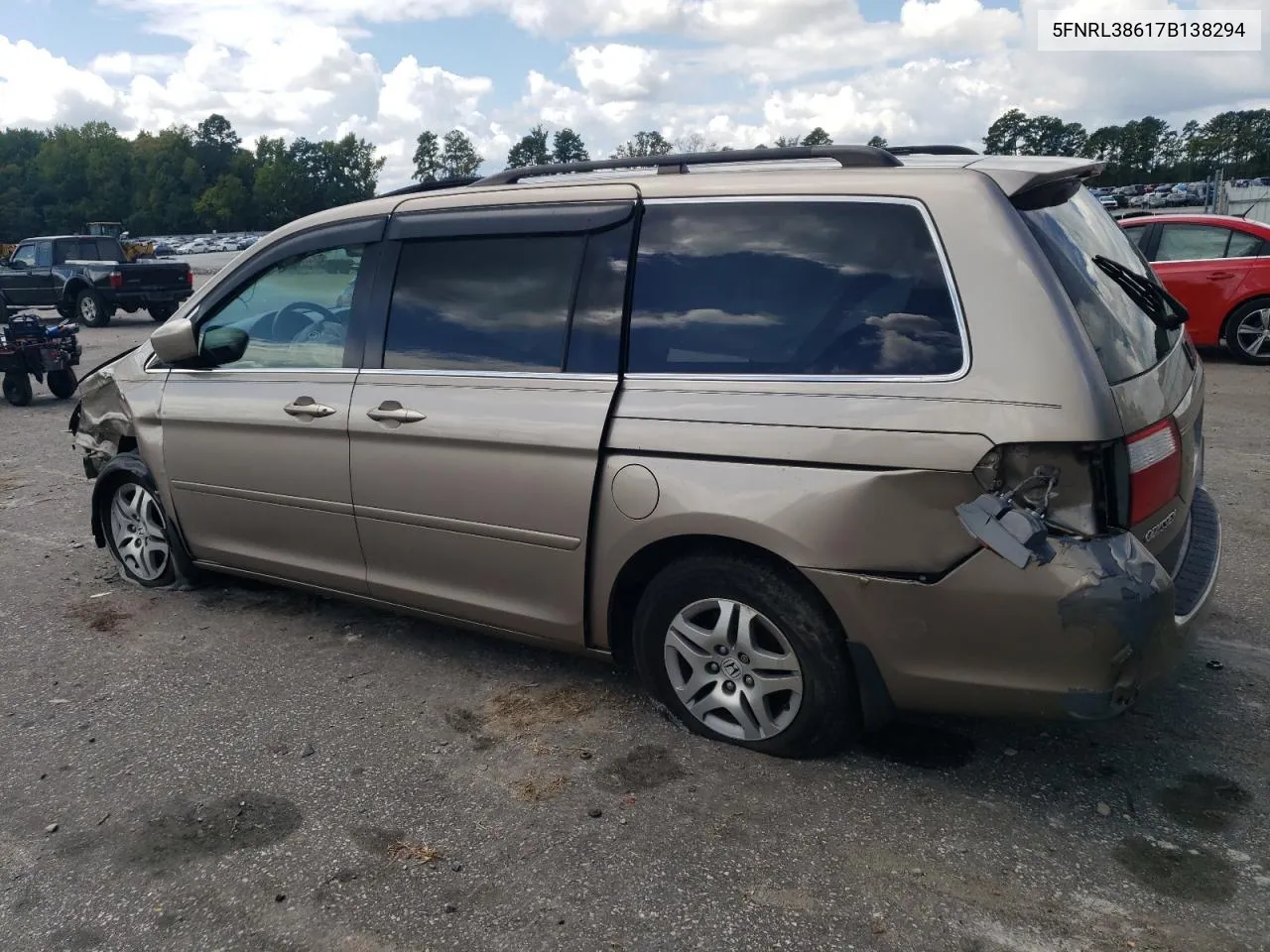 2007 Honda Odyssey Exl VIN: 5FNRL38617B138294 Lot: 72524234