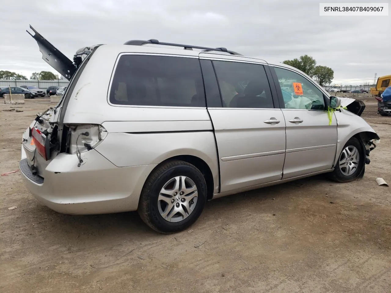 2007 Honda Odyssey Ex VIN: 5FNRL38407B409067 Lot: 72583164