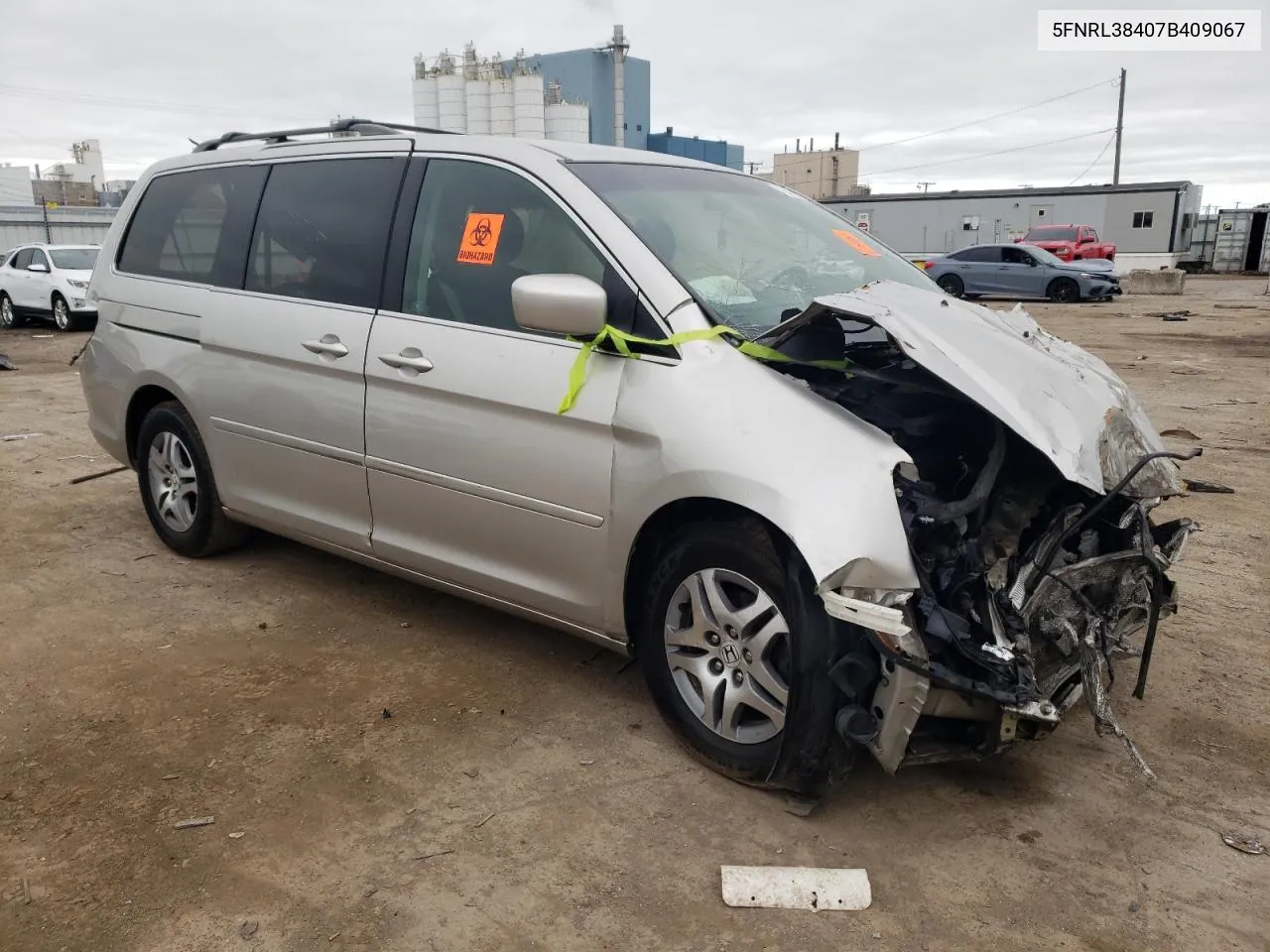 2007 Honda Odyssey Ex VIN: 5FNRL38407B409067 Lot: 72583164