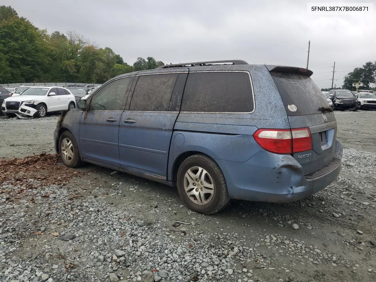 2007 Honda Odyssey Exl VIN: 5FNRL387X7B006871 Lot: 72802324