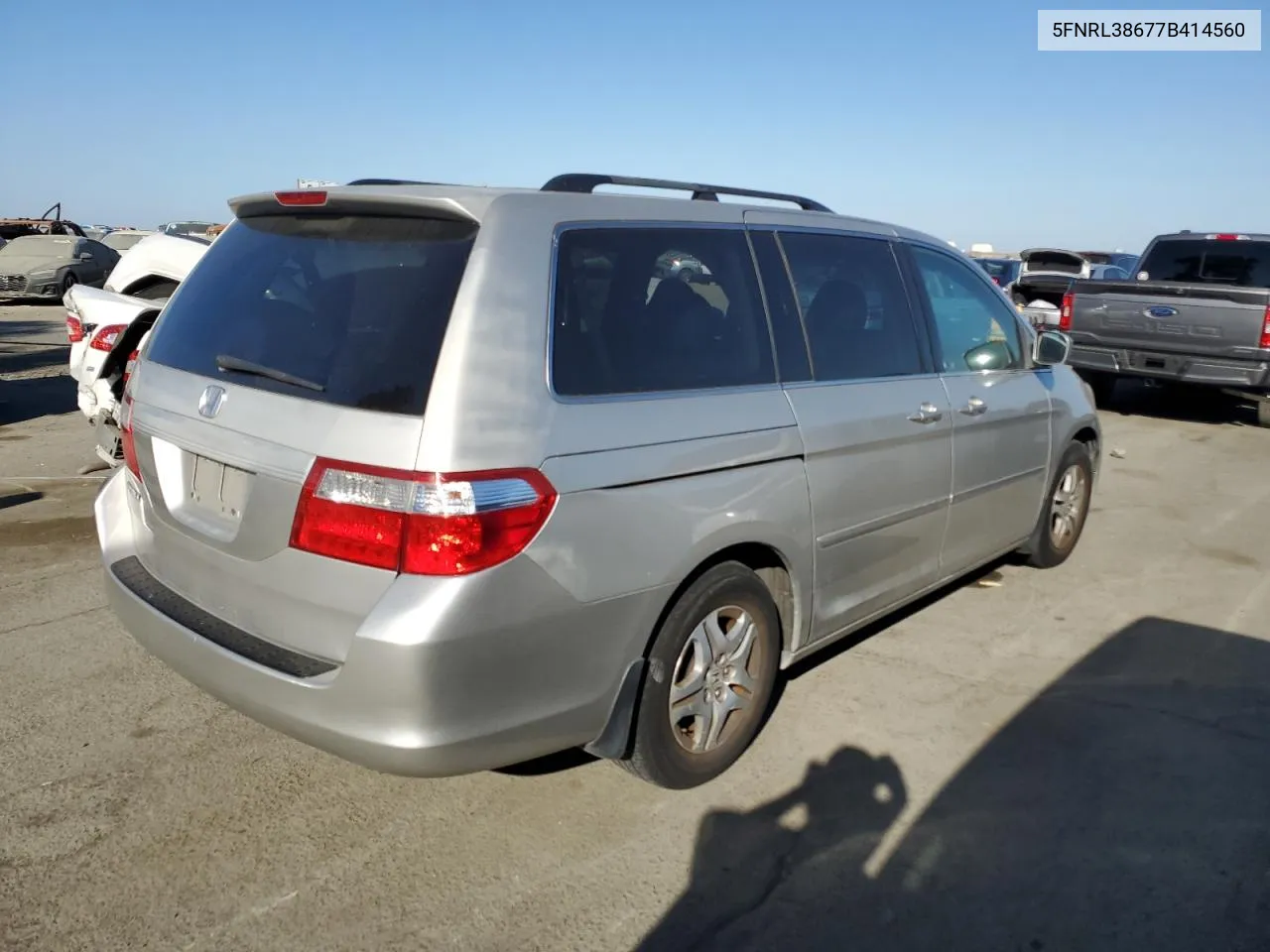 2007 Honda Odyssey Exl VIN: 5FNRL38677B414560 Lot: 73180494