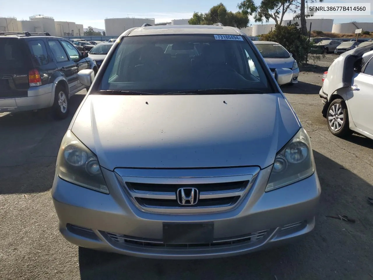 2007 Honda Odyssey Exl VIN: 5FNRL38677B414560 Lot: 73180494