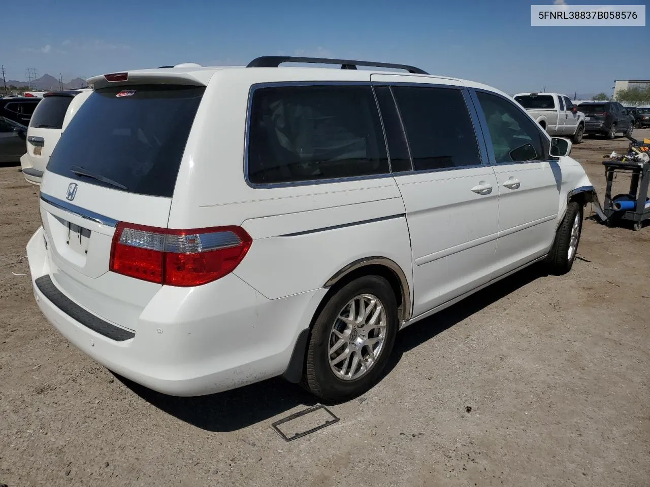 2007 Honda Odyssey Touring VIN: 5FNRL38837B058576 Lot: 73324674