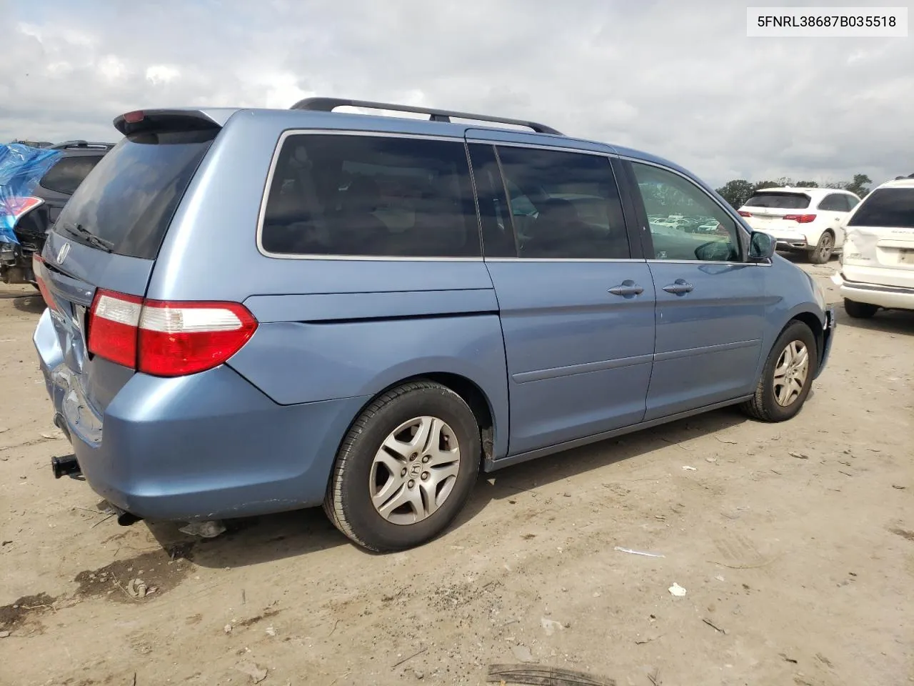 2007 Honda Odyssey Exl VIN: 5FNRL38687B035518 Lot: 73421674