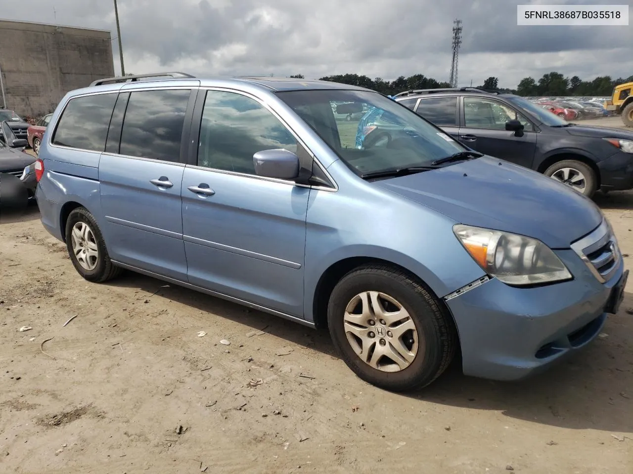 2007 Honda Odyssey Exl VIN: 5FNRL38687B035518 Lot: 73421674