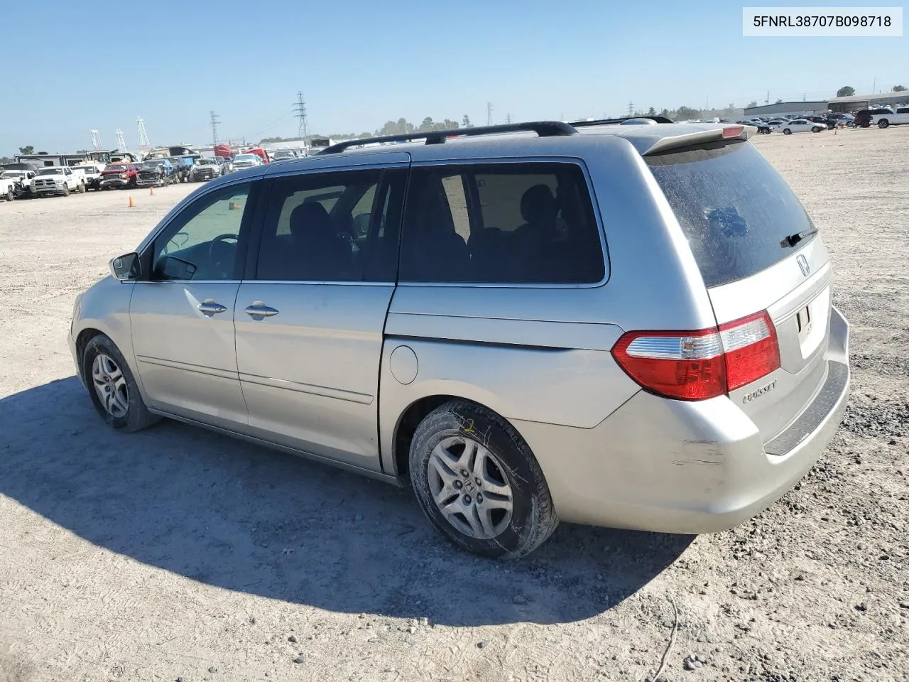 2007 Honda Odyssey Exl VIN: 5FNRL38707B098718 Lot: 73429814