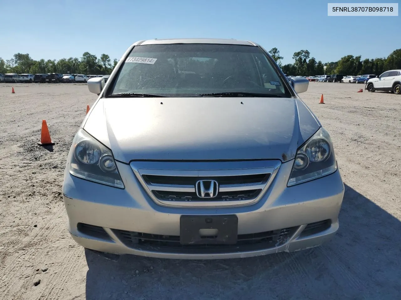 2007 Honda Odyssey Exl VIN: 5FNRL38707B098718 Lot: 73429814