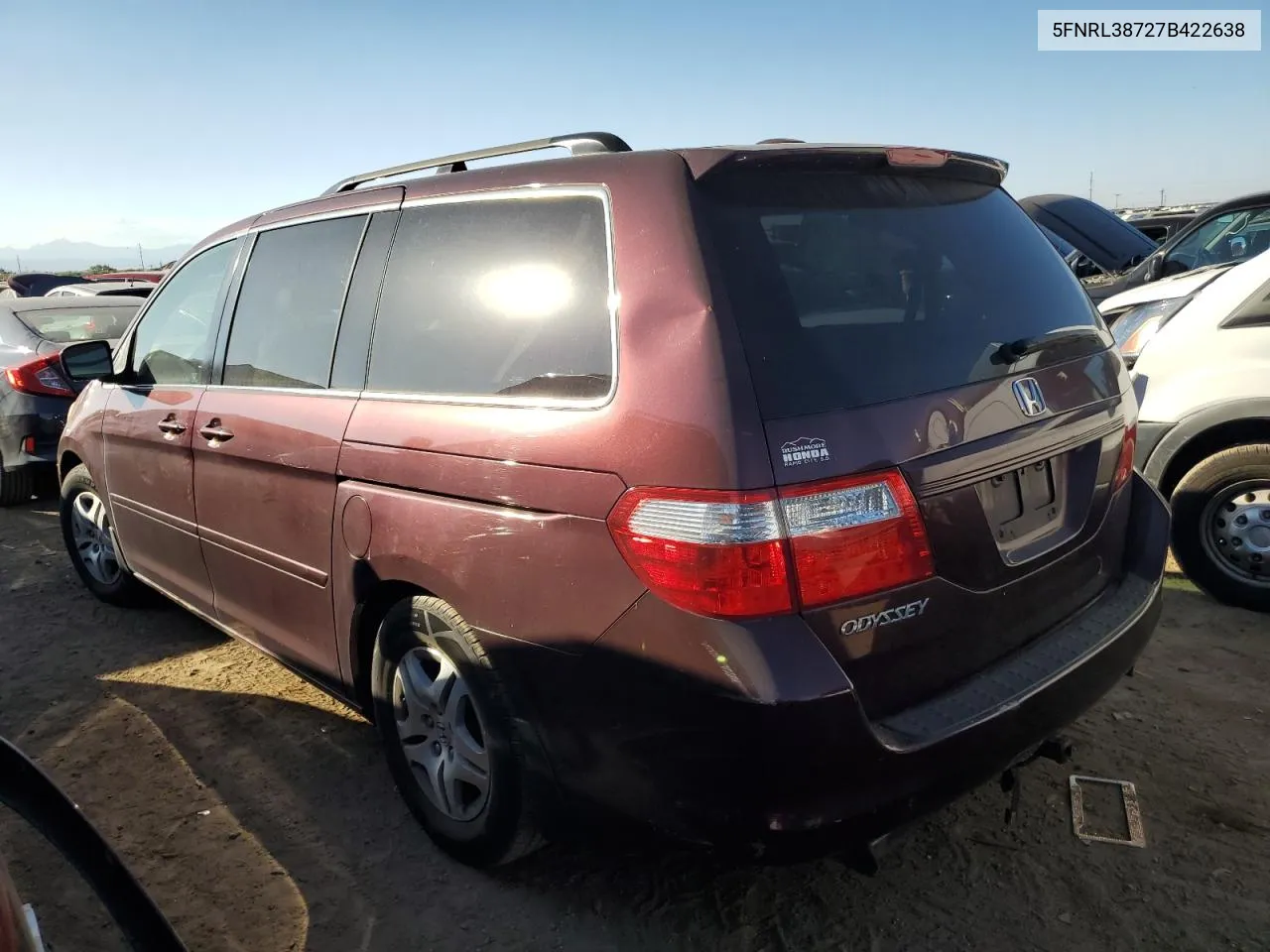 2007 Honda Odyssey Exl VIN: 5FNRL38727B422638 Lot: 73436764