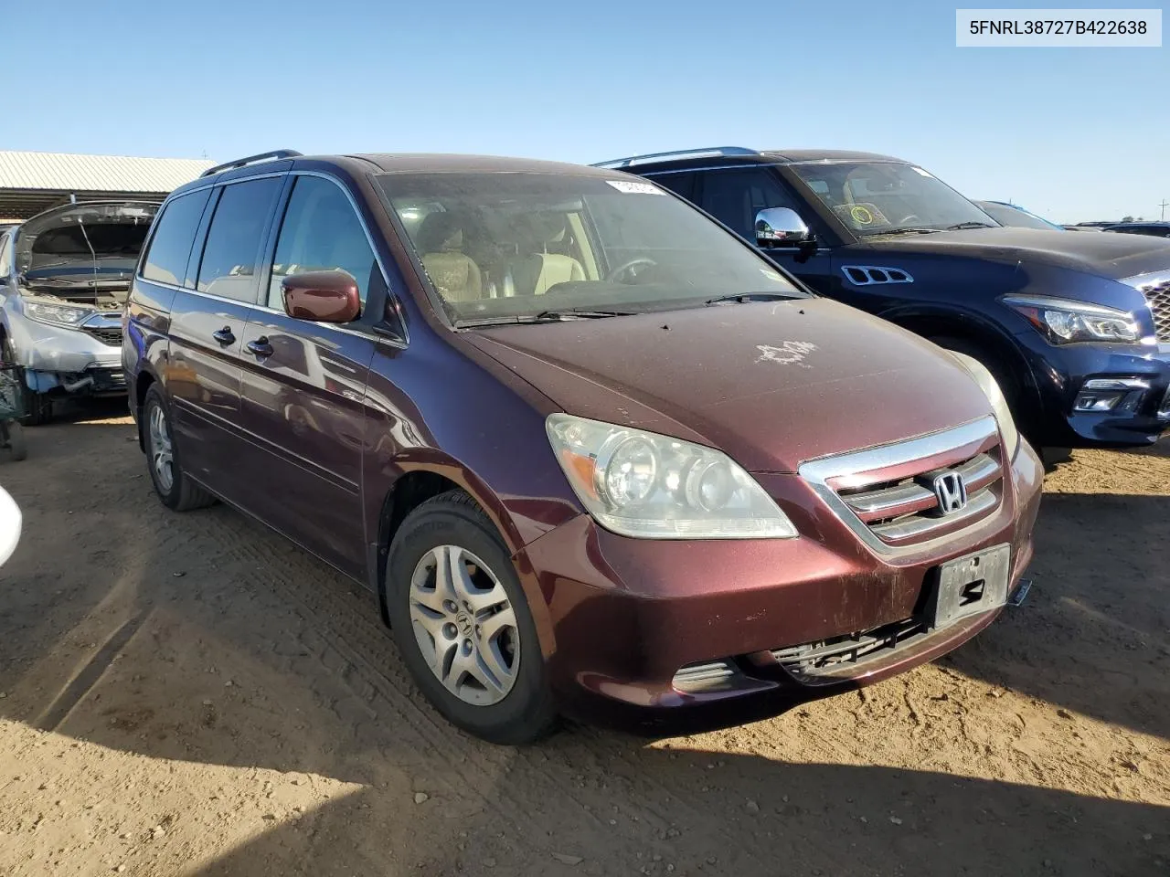 2007 Honda Odyssey Exl VIN: 5FNRL38727B422638 Lot: 73436764