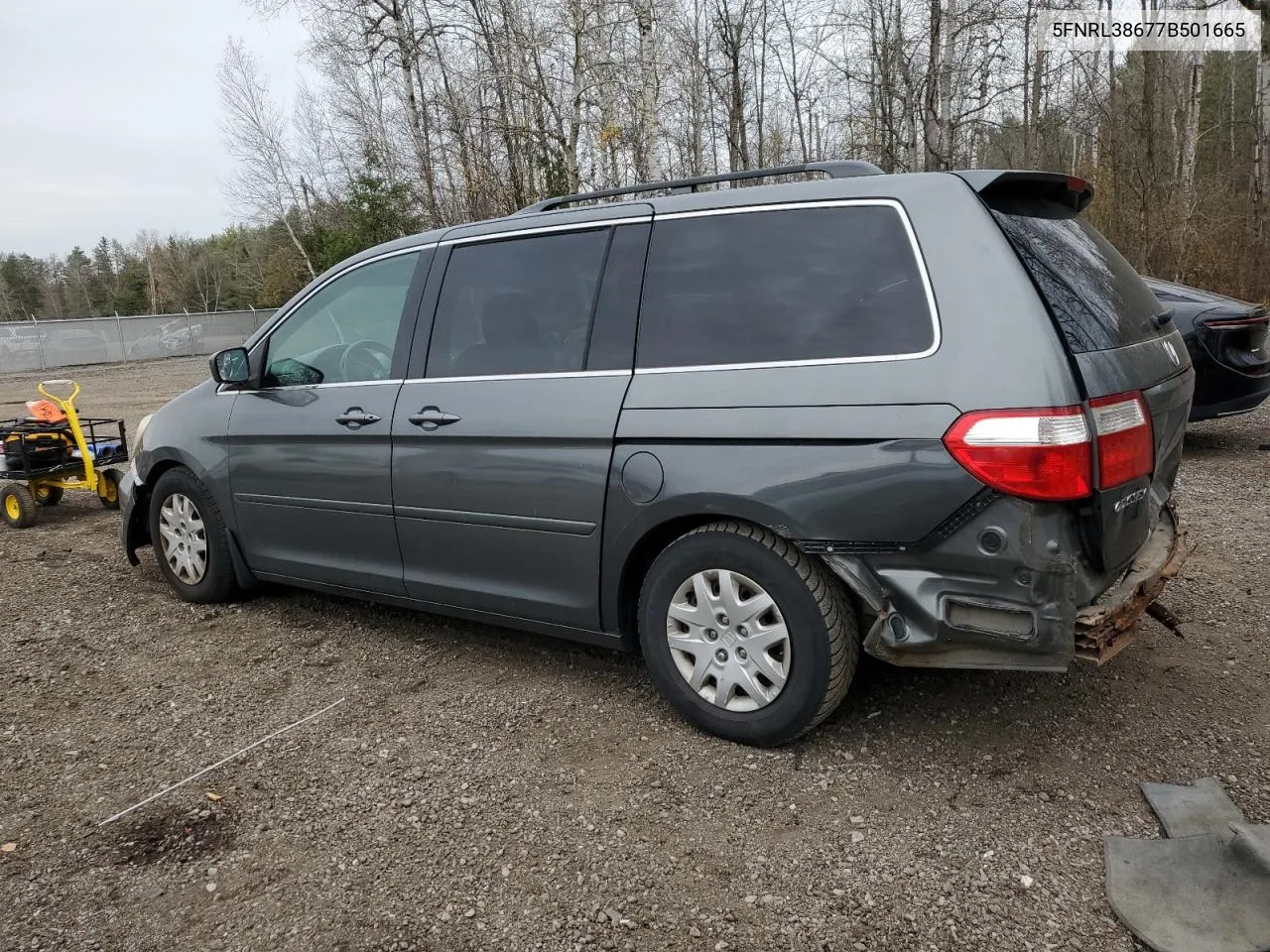 2007 Honda Odyssey Exl VIN: 5FNRL38677B501665 Lot: 73505644