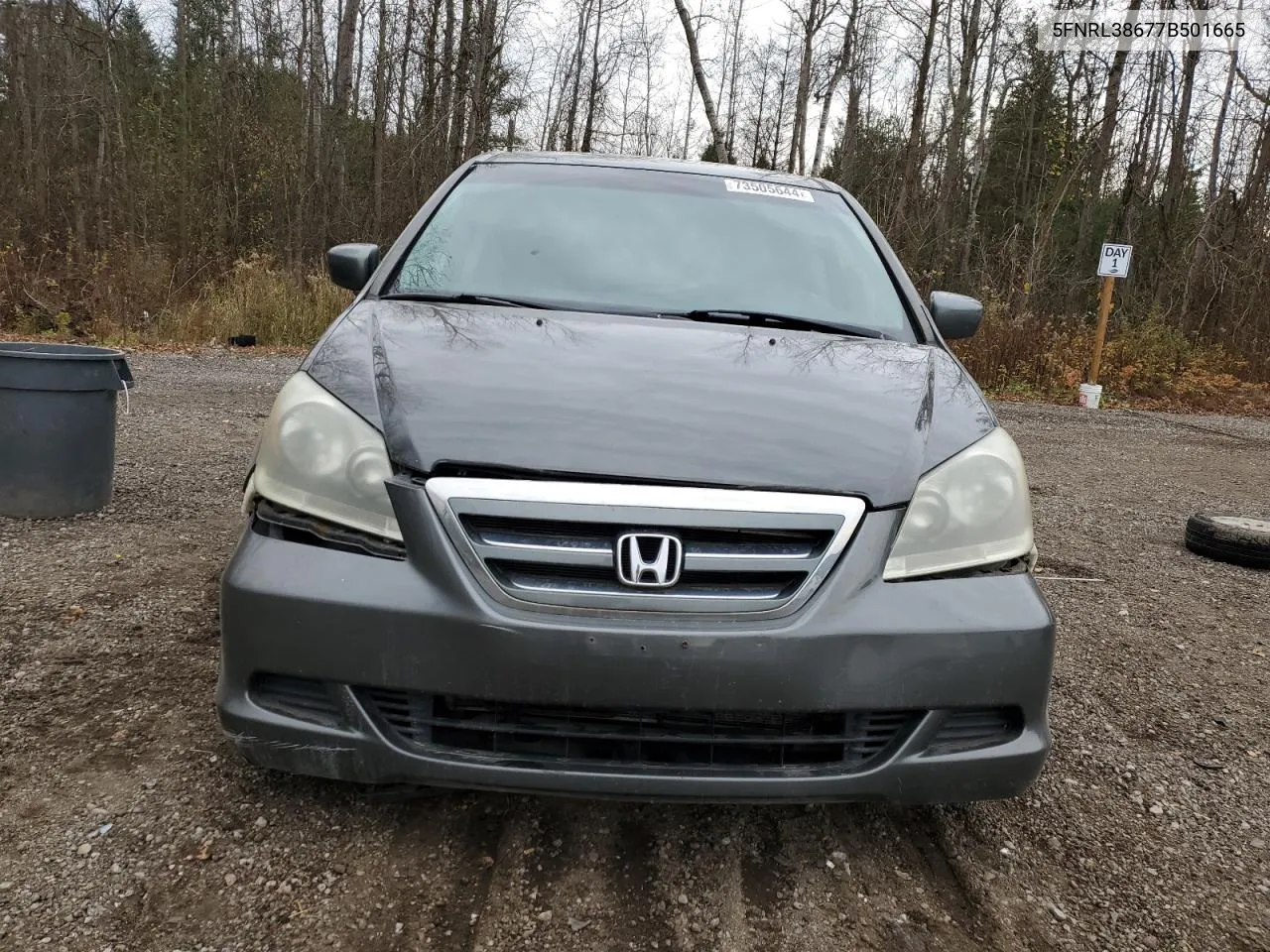 2007 Honda Odyssey Exl VIN: 5FNRL38677B501665 Lot: 73505644