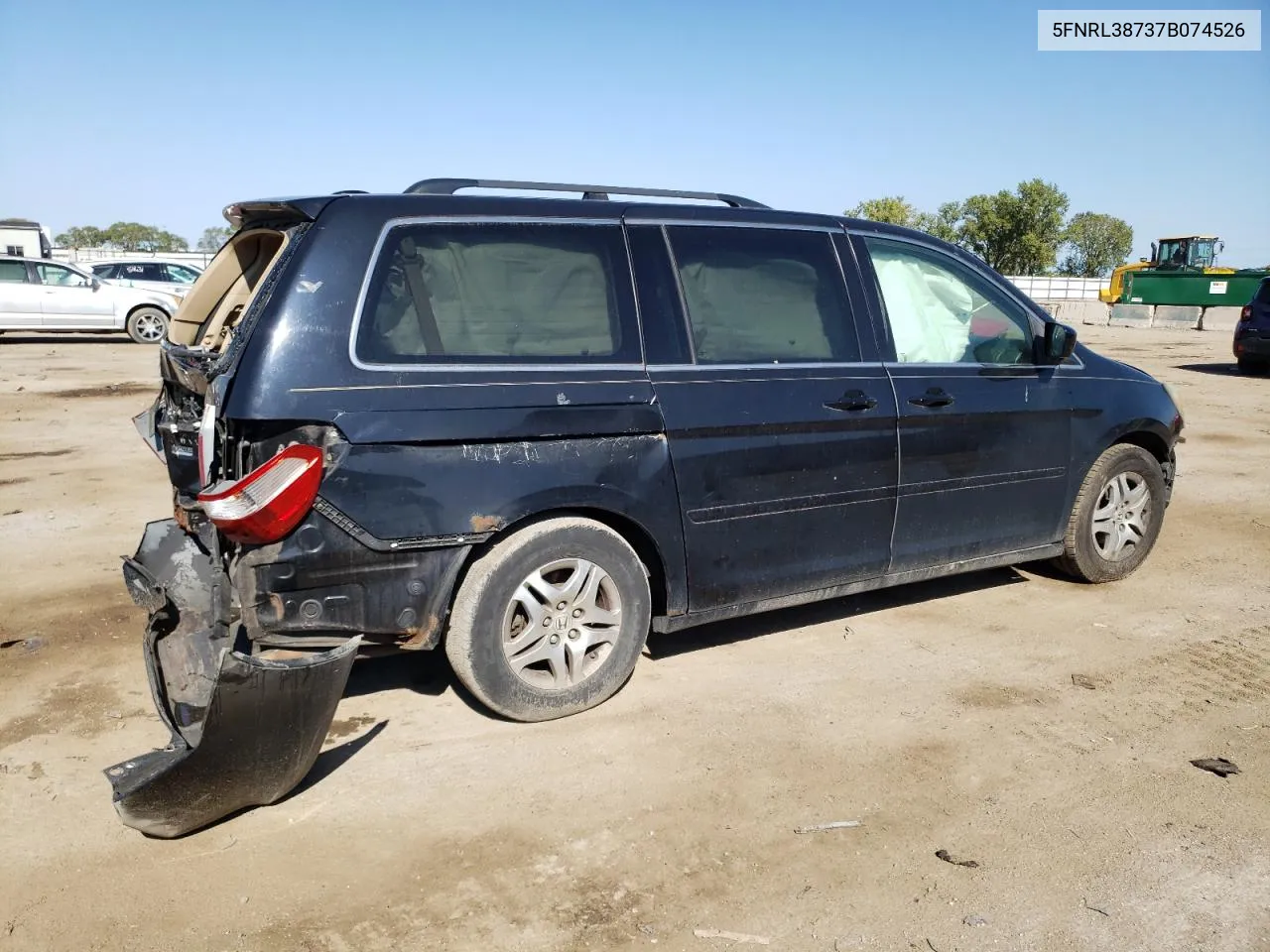 2007 Honda Odyssey Exl VIN: 5FNRL38737B074526 Lot: 73778844