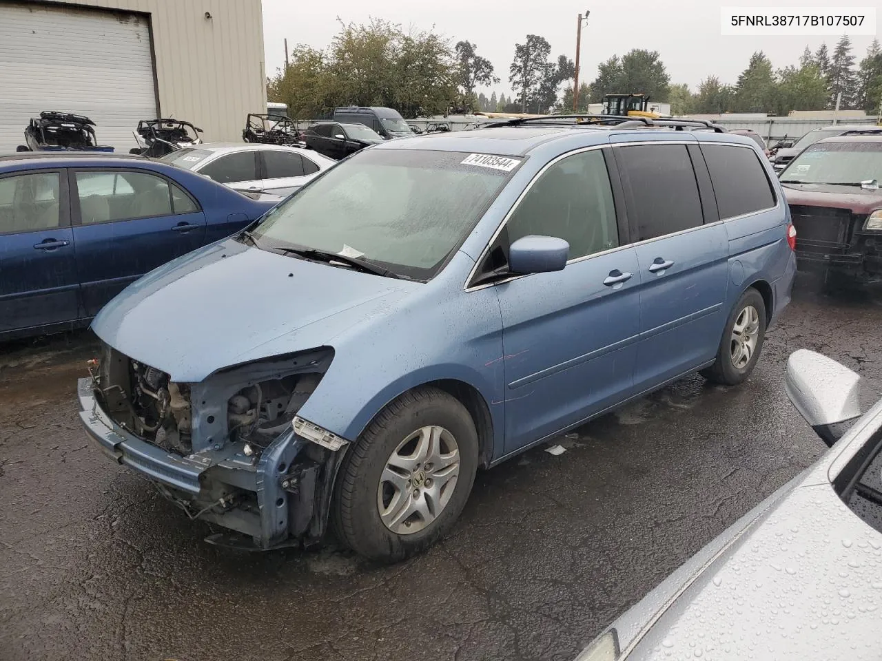 2007 Honda Odyssey Exl VIN: 5FNRL38717B107507 Lot: 74103544