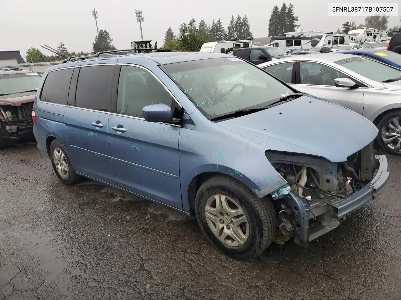 2007 Honda Odyssey Exl VIN: 5FNRL38717B107507 Lot: 74103544