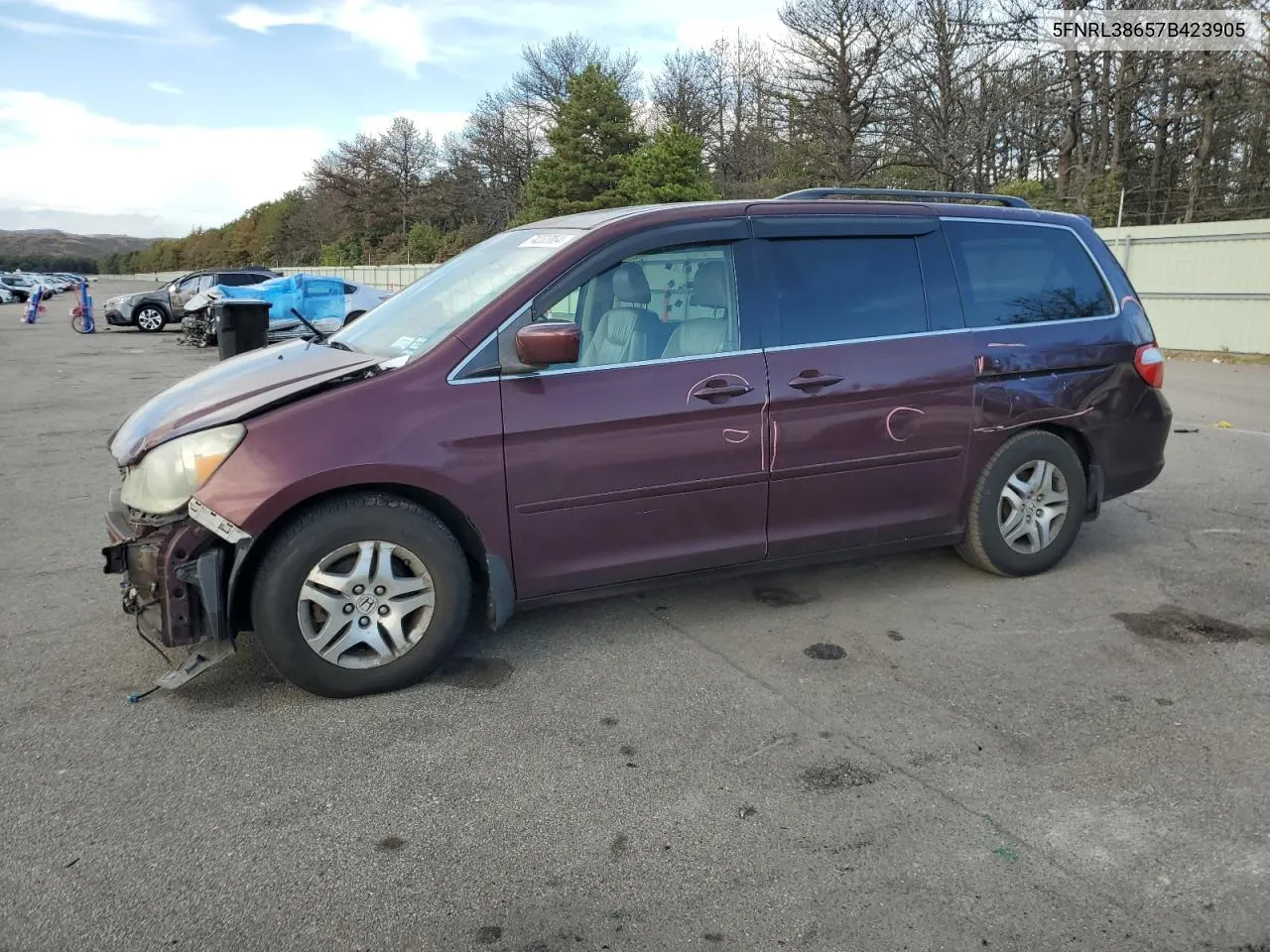 2007 Honda Odyssey Exl VIN: 5FNRL38657B423905 Lot: 74233184