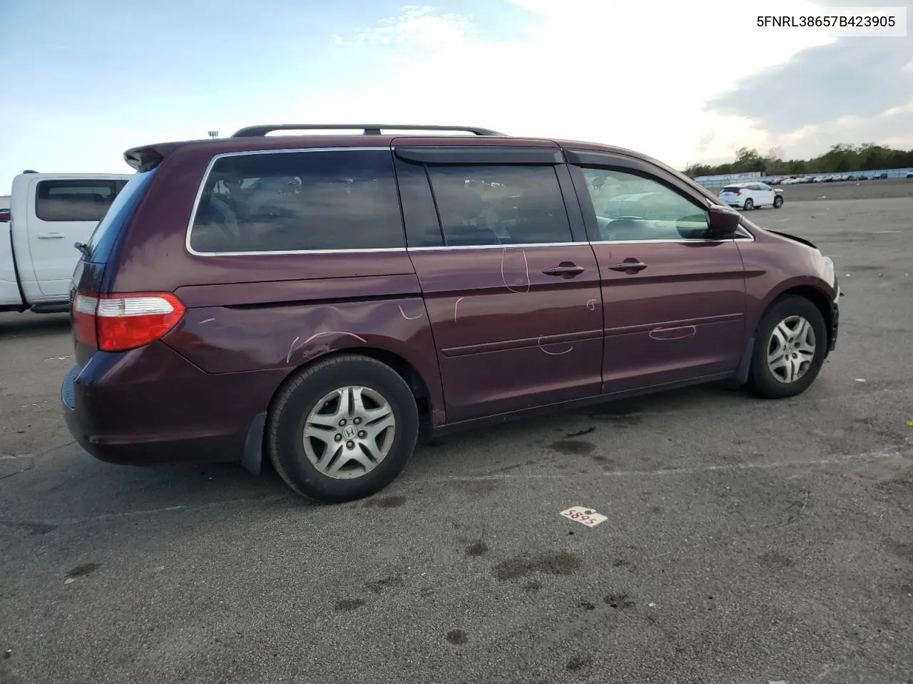 2007 Honda Odyssey Exl VIN: 5FNRL38657B423905 Lot: 74233184