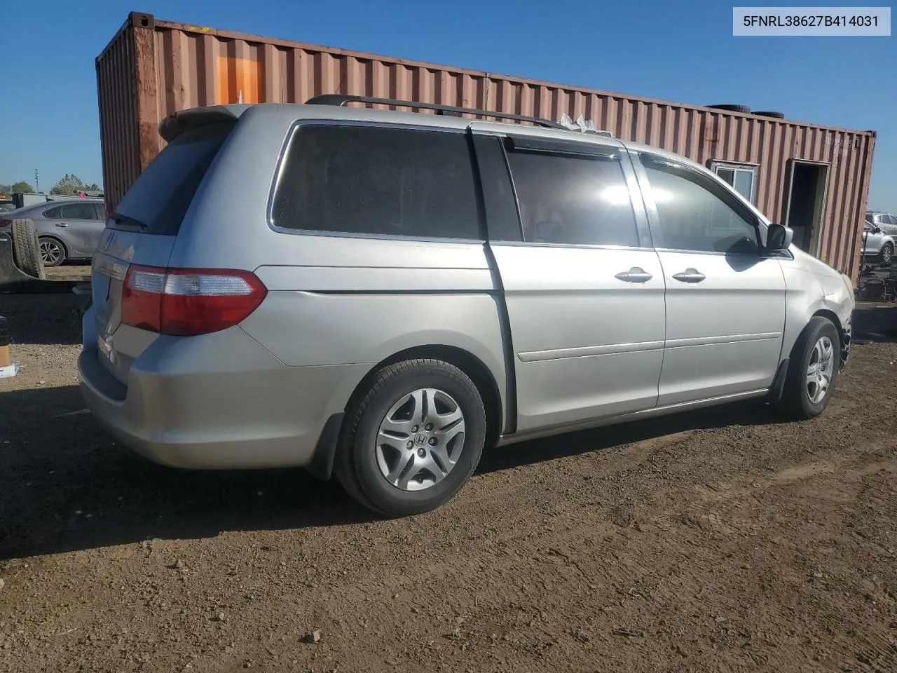 2007 Honda Odyssey Exl VIN: 5FNRL38627B414031 Lot: 74280834