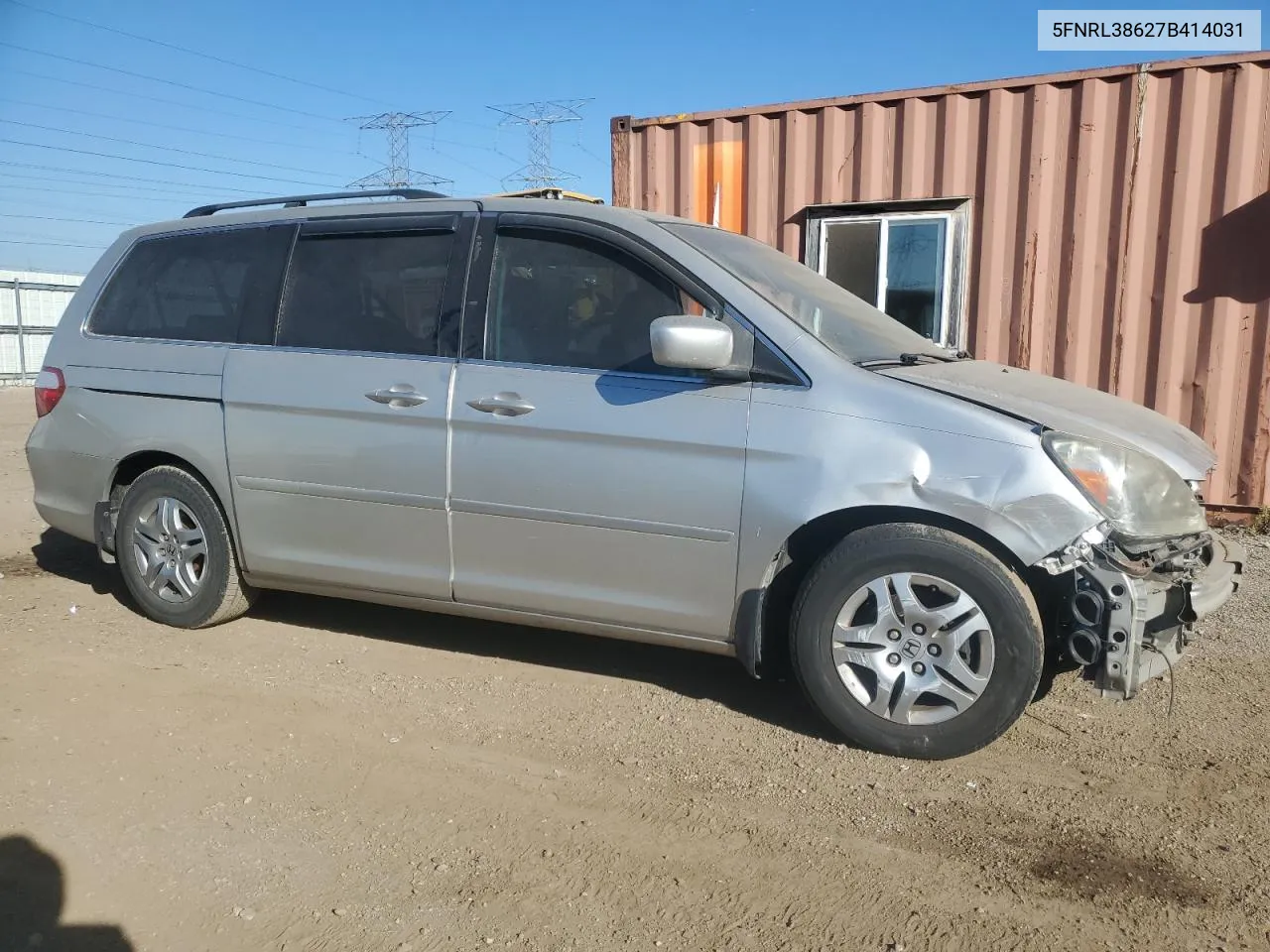 2007 Honda Odyssey Exl VIN: 5FNRL38627B414031 Lot: 74280834