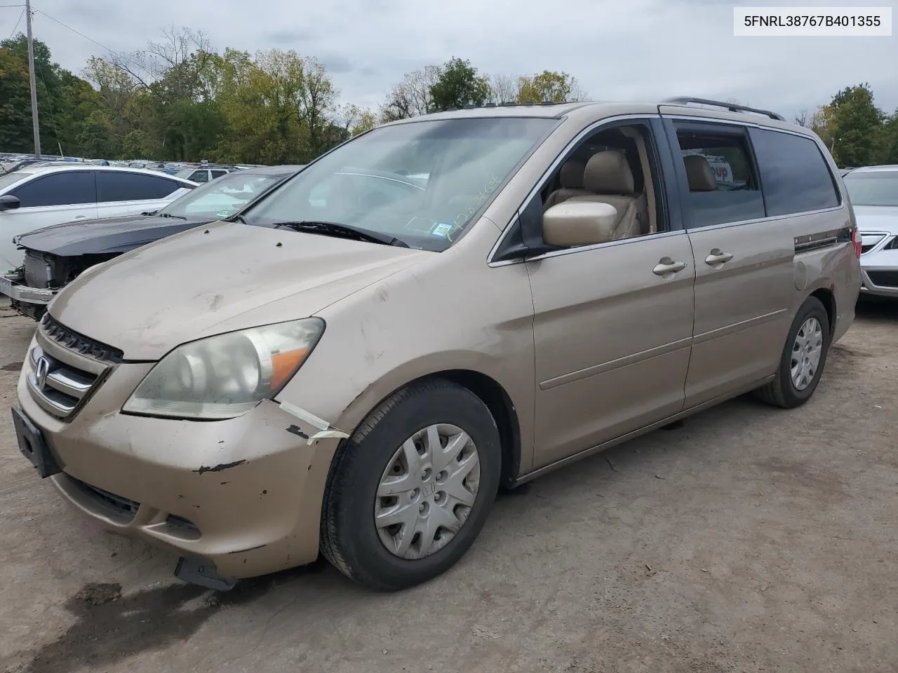 5FNRL38767B401355 2007 Honda Odyssey Exl