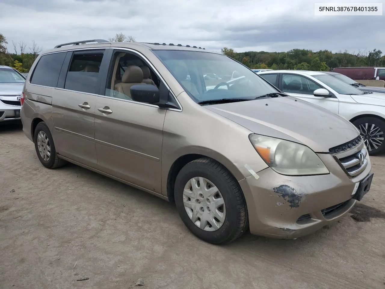 2007 Honda Odyssey Exl VIN: 5FNRL38767B401355 Lot: 74283464