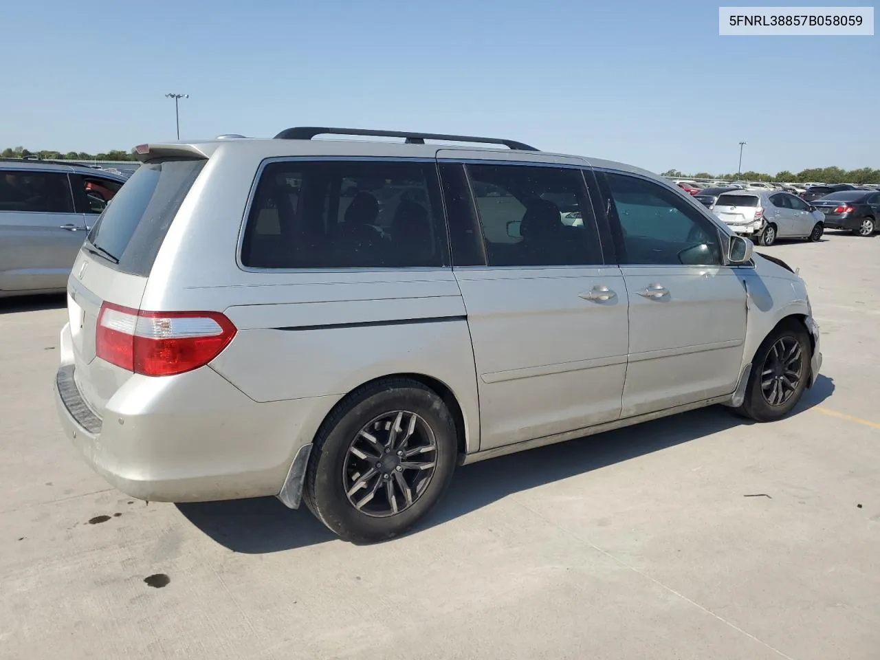 2007 Honda Odyssey Touring VIN: 5FNRL38857B058059 Lot: 74335344